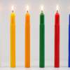 solid colour candles Solid Colour Fluted Candles 2.2×25cm – 6 Pack